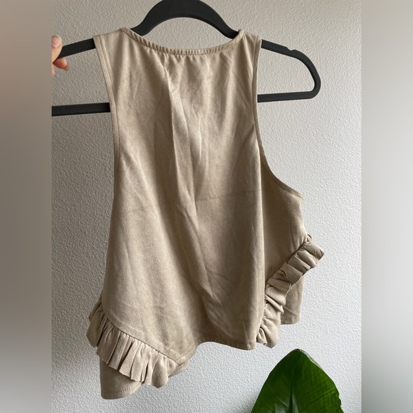 Zara Suede Crop Top - Picture 4 of 4